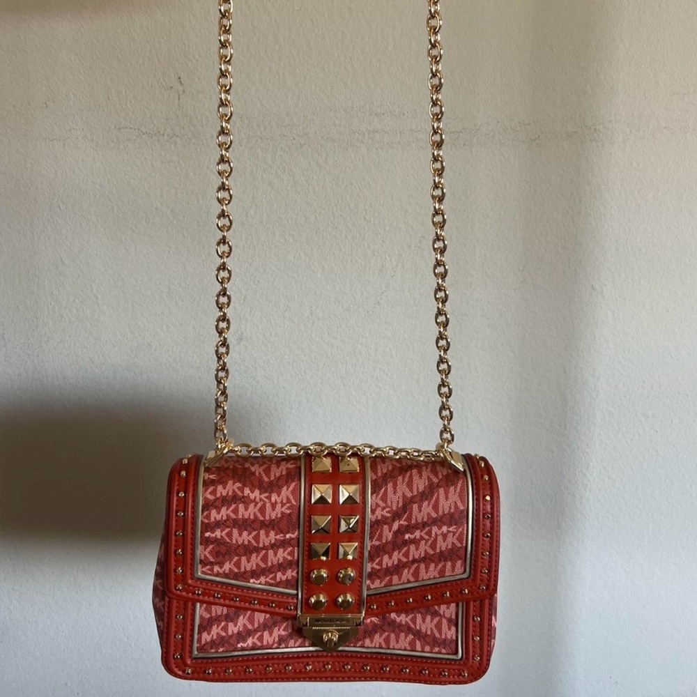 Michael Kors Pink and Gold Crossbody Bag